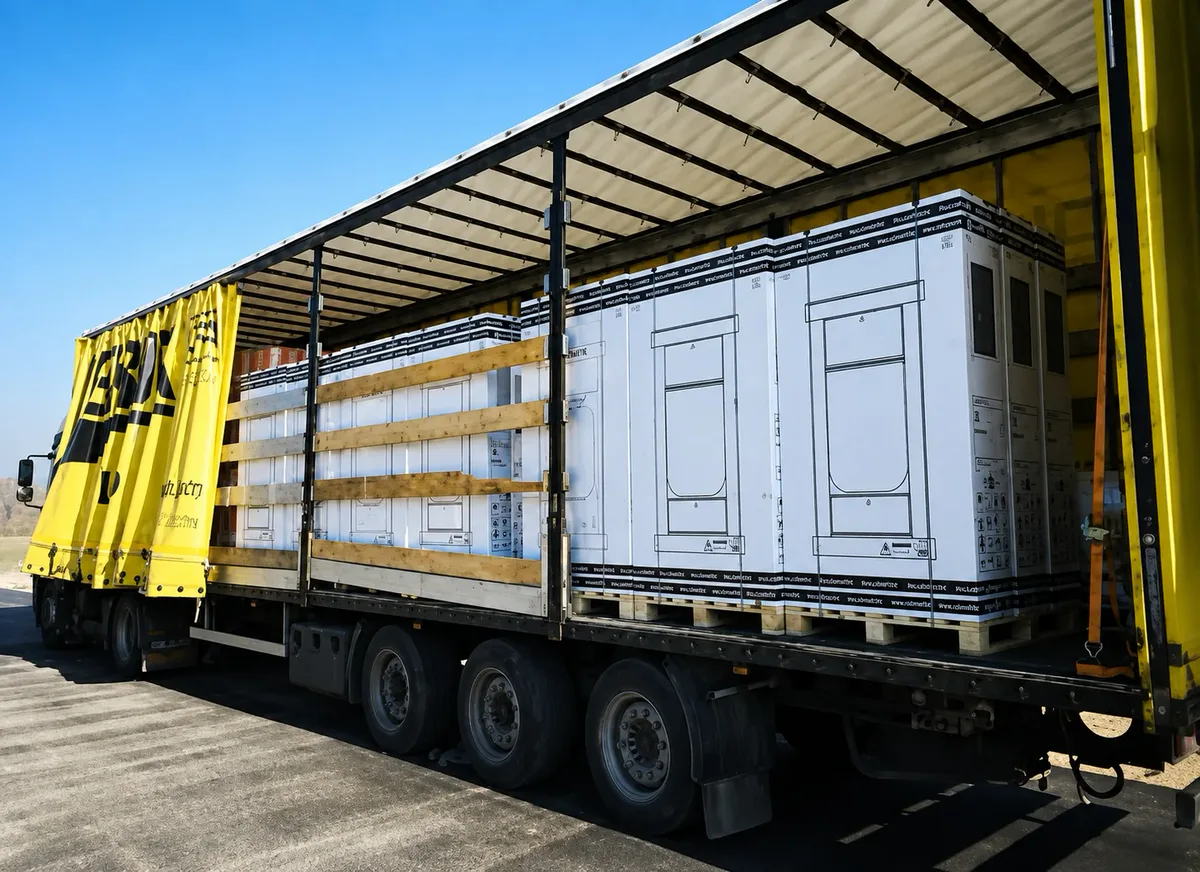 Truck shipment from the Rulomatik logistics center
