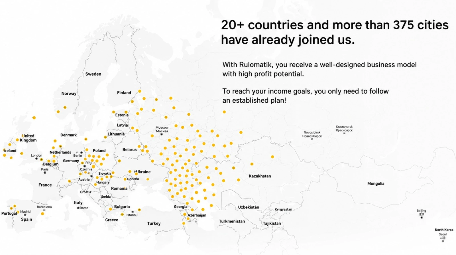 Rulomatik Worldwide — 20+ countries and 255+ cities have already joined us